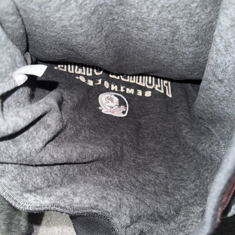 Colosseum Florida State Seminoles Youth Medium Gray Polar Fleece Hoodie FSU - Picture 5 of 9